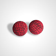Load image into Gallery viewer, Cranberry Cable Earrings