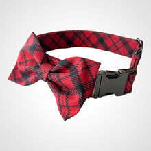 Load image into Gallery viewer, Red Plaid Bow Tie