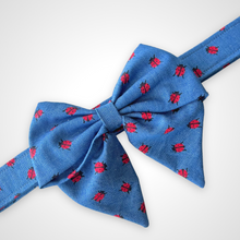 Load image into Gallery viewer, Ladybug Denim Sailors Bow