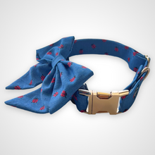 Load image into Gallery viewer, Ladybug Denim Sailors Bow