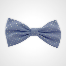 Load image into Gallery viewer, Denim Dot Bow Tie