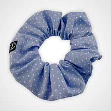 Load image into Gallery viewer, Denim Dot Scrunchie