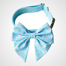 Load image into Gallery viewer, Blue Sprinkles Sailors Bow