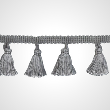 Load image into Gallery viewer, Grey tassel trim - bandana add on