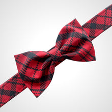 Load image into Gallery viewer, Red Plaid Bow Tie
