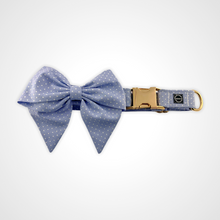 Load image into Gallery viewer, Denim Dot Sailors Bow
