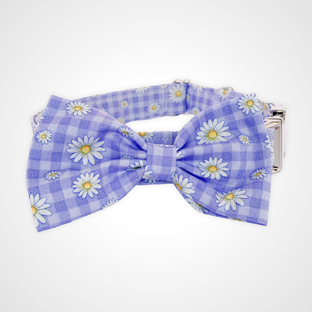 Gingham Daisy Bow Tie