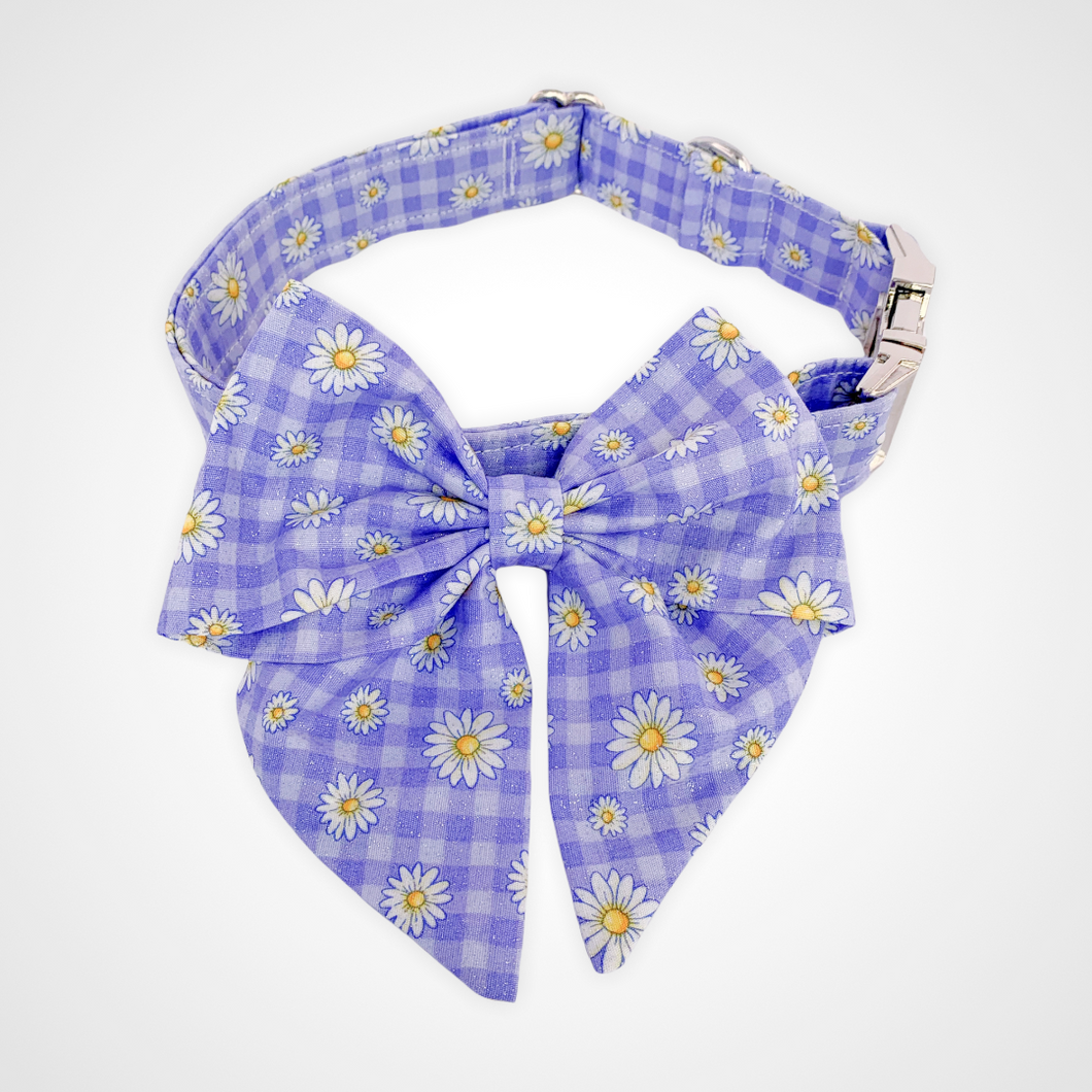 Gingham Daisy Sailors Bow
