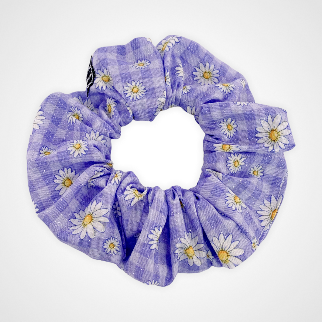 Gingham Daisy Scrunchie