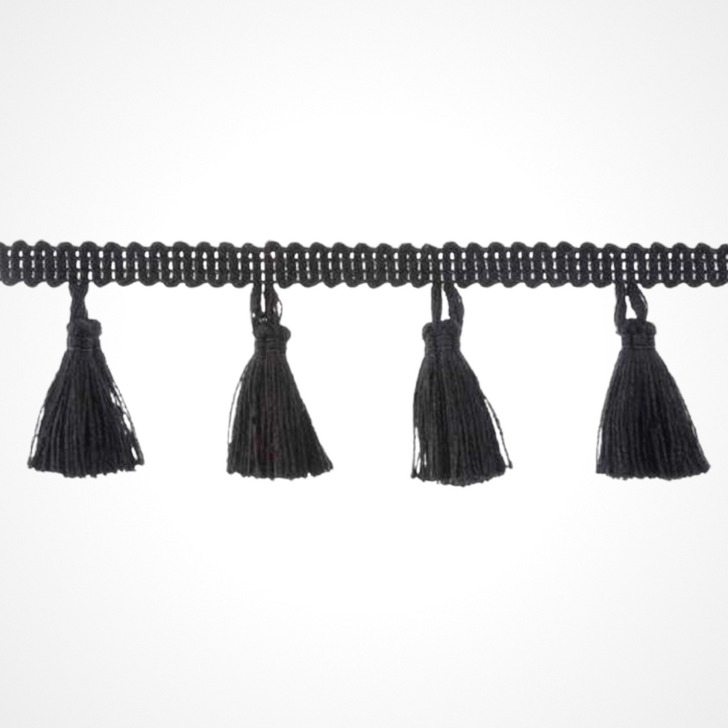 Black tassel trim - bandana add on