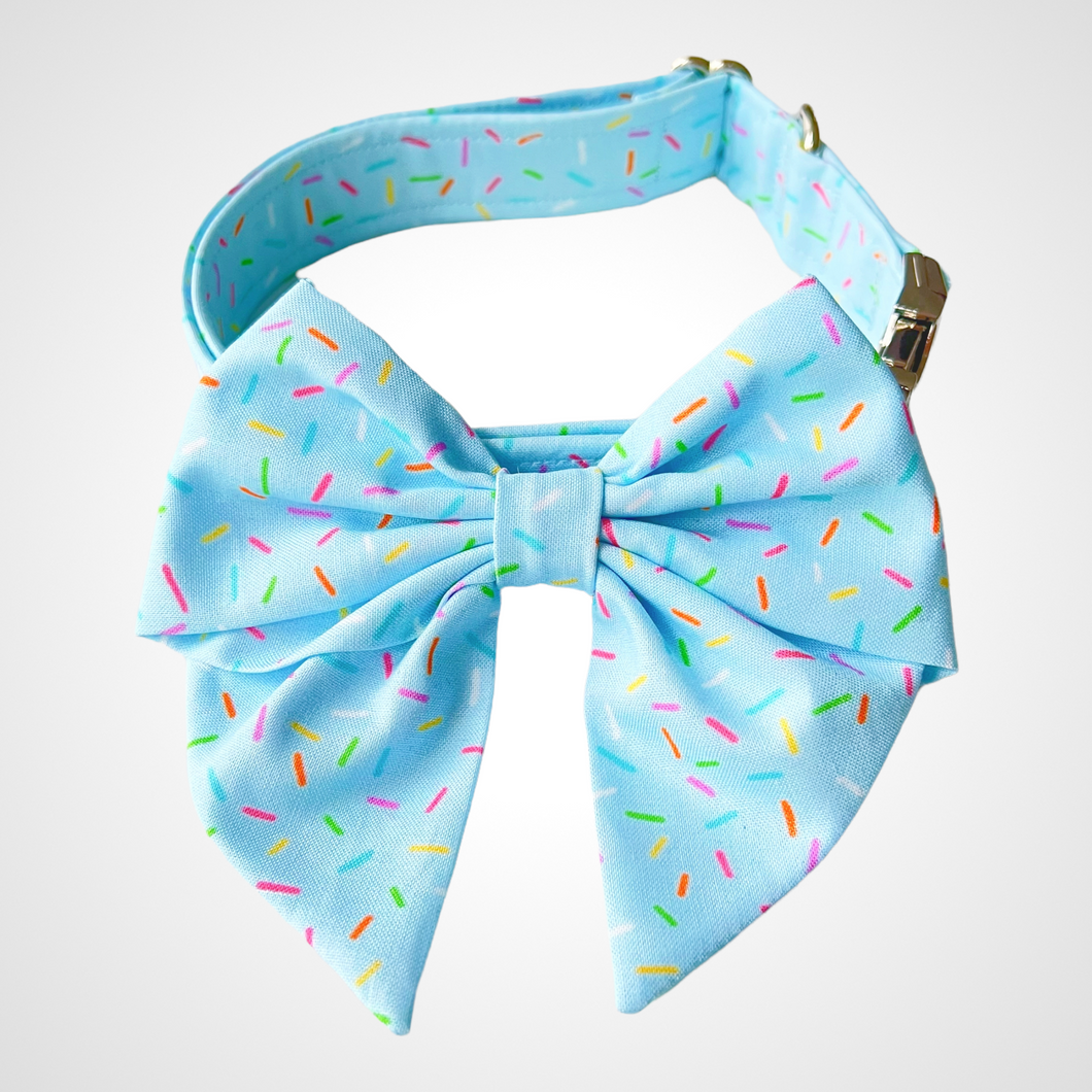 Blue Sprinkles Sailors Bow