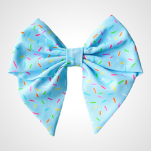 Load image into Gallery viewer, Blue Sprinkles Sailors Bow
