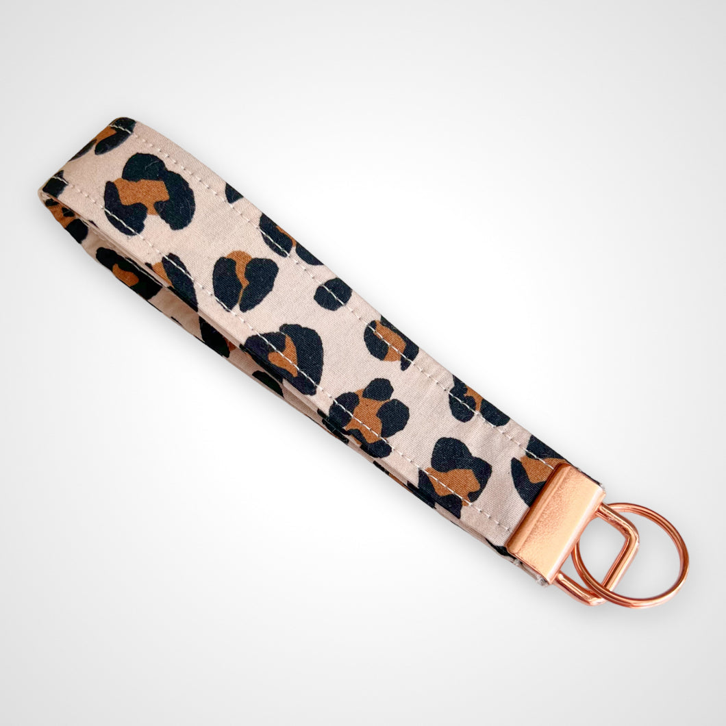 Blush Leopard Wristlet