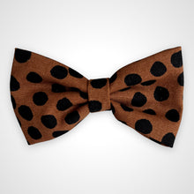 Load image into Gallery viewer, Cocoa Dot Bow Tie
