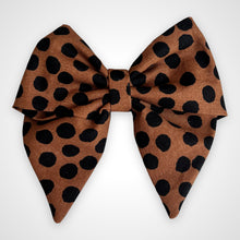 Load image into Gallery viewer, Cocoa Dot Sailors Bow
