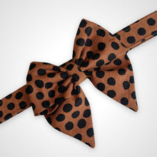 Load image into Gallery viewer, Cocoa Dot Sailors Bow

